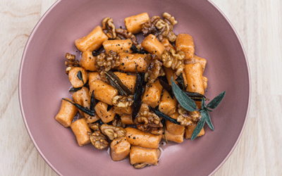 Sweet Potato Gnocchi with Sage & Walnuts